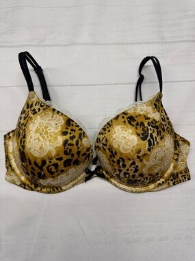 Victoria's Secret Jeweled Animal Floral Print Very Sexy Push Up Bra 34D